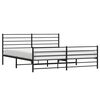 vidaXL Estructura cama sin colchón con estribo metal negro 183x213 cm