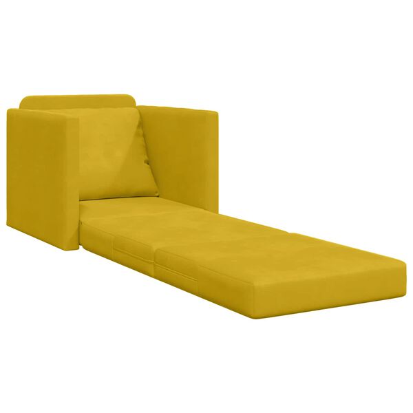 vidaXL Sof&aacute; cama 60cm Amarillo oscuro Terciopelo