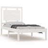 vidaXL Estructura de cama madera maciza de pino blanca 90x200 cm