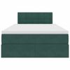vidaXL Cama con almacenamiento Verde oscuro 120 x 200 cm Terciopelo