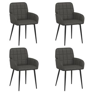vidaXL Sillas de comedor 4 uds. Cuero sint&eacute;tico Negro 57 x 50 x 85 cm