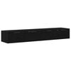 vidaXL Mueble de pared Montada en la pared 2 pcs Roble Negro