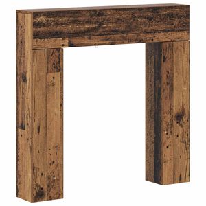 vidaXL Marco de chimenea Madera envejecida 102 x 18 x 100,5 cm