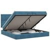 vidaXL Cama otomana con colch&oacute;n Azul Oscuro 200 x 200 cm Terciopelo