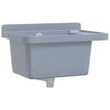 vidaXL Fregadero lavabo de pared resina gris 50x35x24 cm