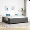 vidaXL Cama tipo Box Spring Gris claro y . 200 x 200 cm Tela de Pana