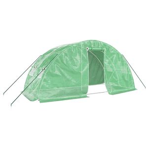 vidaXL Invernadero con estructura de acero verde 10 m&sup2; 5x2x2,3 m