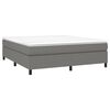vidaXL Estructura de cama con somier de tela gris oscuro 160x200 cm