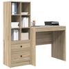 vidaXL Escritorio con caj&oacute;n 2 pcs Roble Sonoma