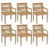 vidaXL Sillas Batavia 6 unidades madera maciza de teca