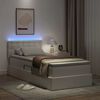 vidaXL Cama con almacenamiento y LED Puro 100 x 200 cm Cuero sint&eacute;tico