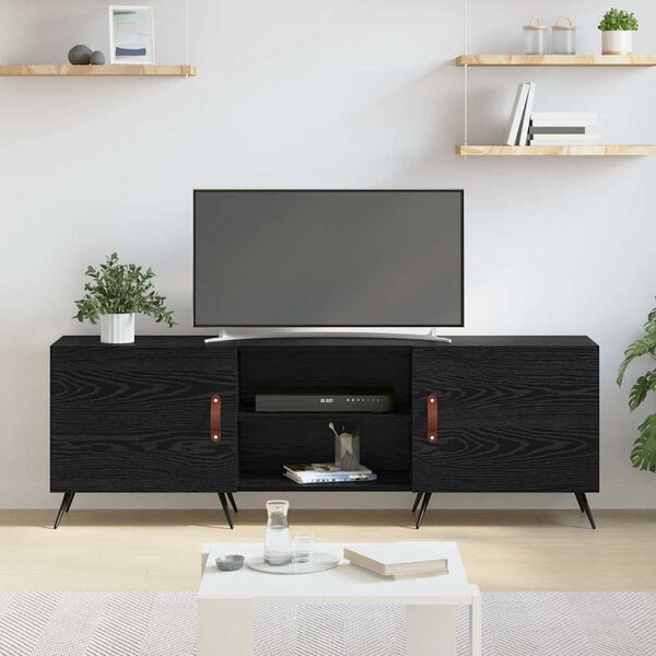 vidaXL Gabinete de TV Roble negro 150 x 30 x 50 cm