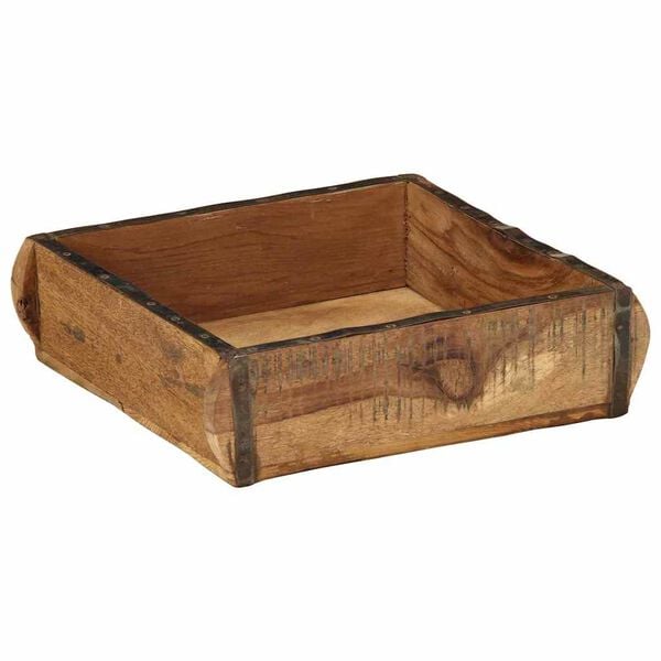 vidaXL Bandeja 4 pcs Marr&oacute;n 29 x 31 x 10 cm Madera s&oacute;lida recuperada