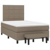 vidaXL Cama box spring con colch&oacute;n tela gris taupe 120x190 cm