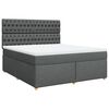 vidaXL Cama box spring con colch&oacute;n tela gris oscuro 180x200 cm