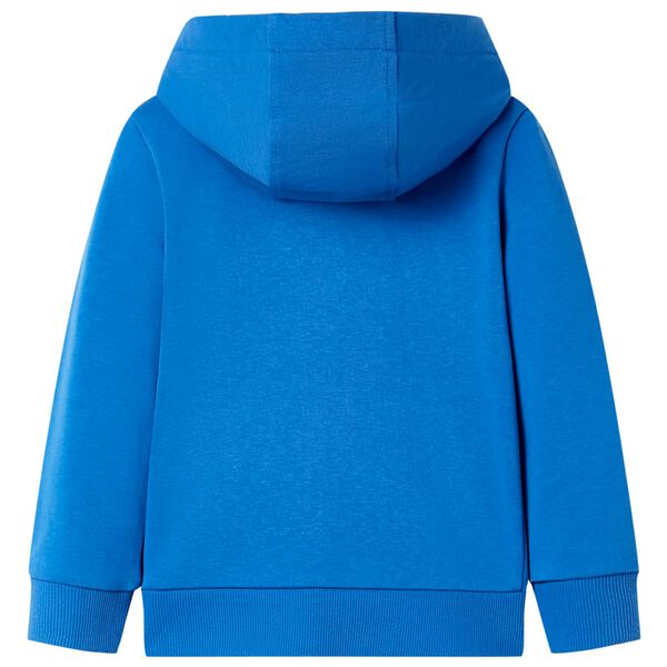 Sudadera infantil con capucha y cremallera azul 104