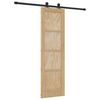vidaXL Puerta Corredera Natural y negro 61 x 198,5 cm