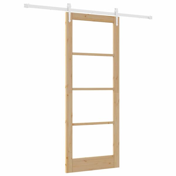 vidaXL Puerta Corredera Natural 83 x 211 cm