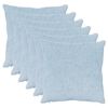 vidaXL Funda de almohada 6 uds. HEERLEN Azul Claro 55 x 55 cm