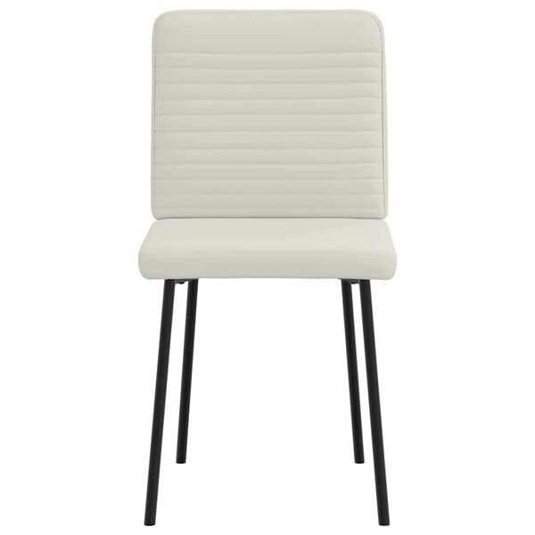 vidaXL Sillas de comedor 6 unidades de terciopelo crema