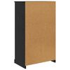 vidaXL Aparador alto con caj&oacute;n 3 pcs Roble Negro Madera de ingenier&iacute;a
