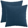 vidaXL Funda de almohada 2 pcs HEERLEN Azul marino 30 x 30 cm pana