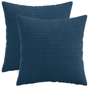vidaXL Funda de almohada 2 pcs HEERLEN Azul marino 30 x 30 cm pana