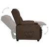 vidaXL Sill&oacute;n reclinable de cuero sint&eacute;tico marr&oacute;n