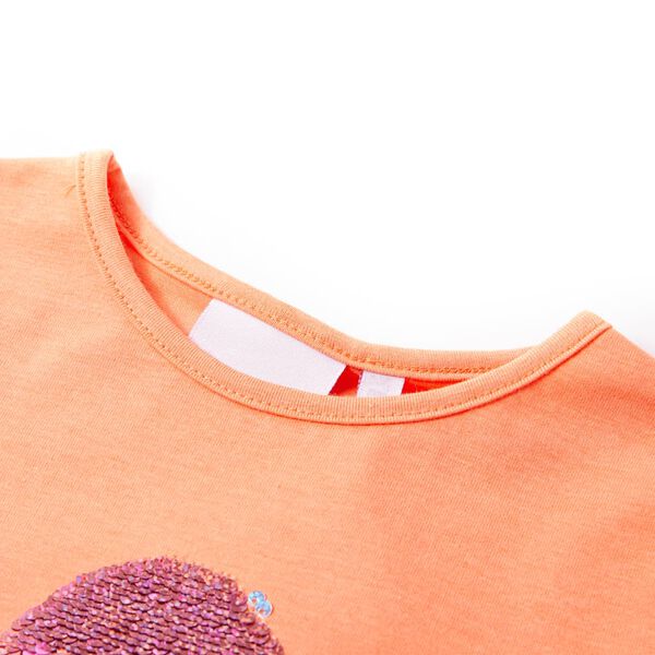 Camiseta infantil naranja ne&oacute;n 116
