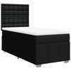 vidaXL Cama box spring con colch&oacute;n tela negro 90x190 cm