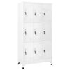 vidaXL Taquilla con 9 compartimentos acero 90x45x180 cm