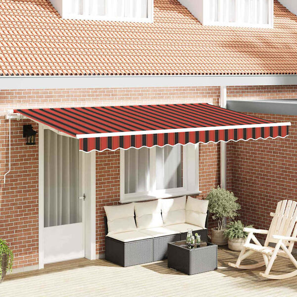 vidaXL Toldo Retr&aacute;ctil Manual Naranja 400 x 200 cm tela
