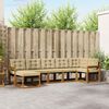 vidaXL Conjunto de sof&aacute;s de exterior con coj&iacute;n 7 pcs Natural y Beige