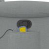 vidaXL Sill&oacute;n reclinable de masaje de tela gris claro