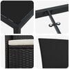 vidaXL Conjunto de Comedor de Jard&iacute;n con coj&iacute;n 5 pcs Negro