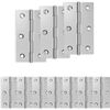 vidaXL Bisagra 12 uds. 66 x 38 x 5 mm Plateado Acero