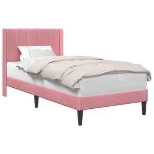 vidaXL Estructura de cama con cabecera Rosa 80 x 200 cm Terciopelo