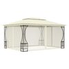 vidaXL Cenador con redes color crema 300x400x265 cm