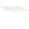 vidaXL Toldo autom&aacute;tico con LED y sensor de viento crema 350x250 cm