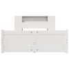 vidaXL Cama con estanter&iacute;a sin colch&oacute;n madera maciza blanca 140x190 cm