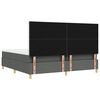 vidaXL Cama tipo Box Spring con colch&oacute;n Gris oscuro 200 x 200 cm tela