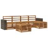 vidaXL Conjunto de sof&aacute;s de exterior 6 uds. Natural