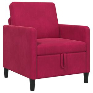 vidaXL Sof&aacute; con almacenamiento Rojo vino 72 x 78 x 87 cm Poli&eacute;ster