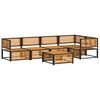 vidaXL Set de sof&aacute;s de jard&iacute;n con cojines 6 pzas madera maciza acacia
