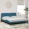 vidaXL Estructura de cama sin colch&oacute;n terciopelo azul 180x200 cm