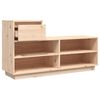 vidaXL Mueble zapatero de madera maciza de pino 110x34x61 cm