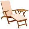 vidaXL Recliner y tumbona plegable 2 uds. Madera de Acacia S&oacute;lida
