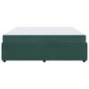 vidaXL Estructura de cama con colch&oacute;n Verde oscuro 200 x 200 cm tela