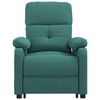 vidaXL Sill&oacute;n elevable tela verde oscuro