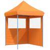 vidaXL Tienda de fiesta plegable Pop-Up 2 paredes laterales naranja